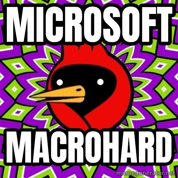 Omsk Crow meme: microsoft / macrohard