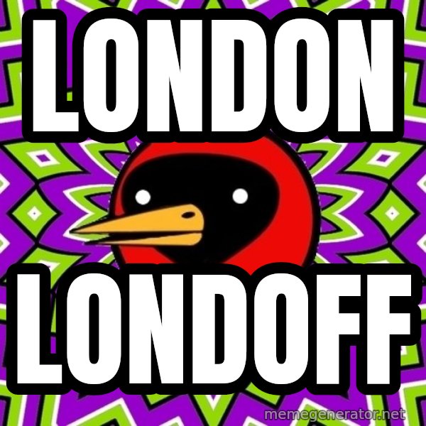 Omsk Crow meme: LONDON / LONDOFF