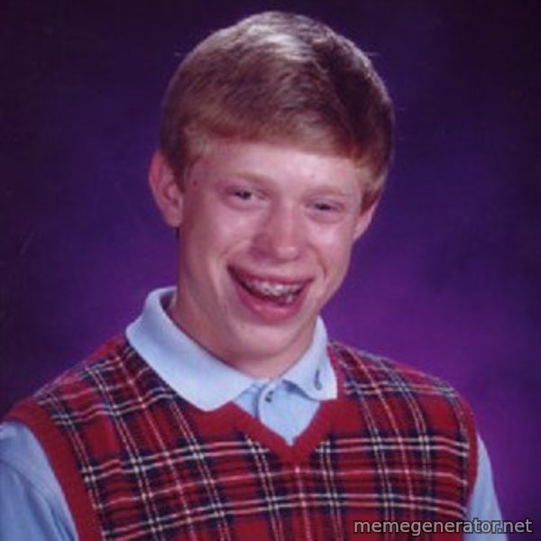 Bad Luck Brian meme template