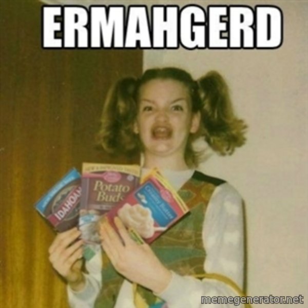 Ermahgerd meme template