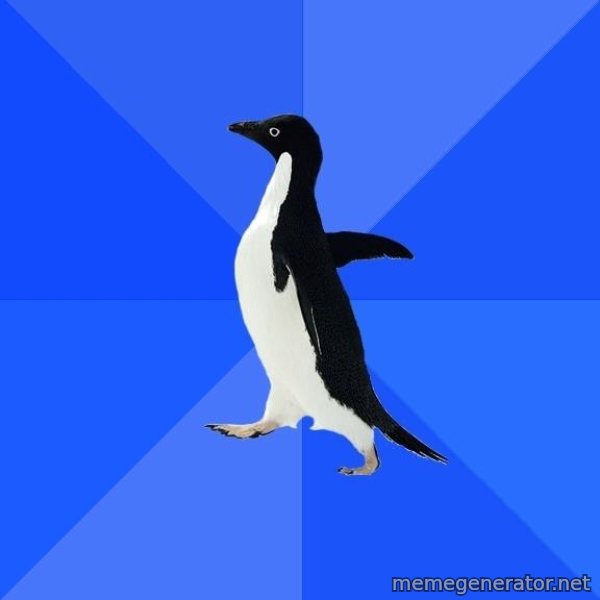 Socially Awkward Penguin meme template